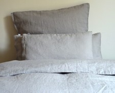 Linen Bedding Set, Grey, 135x