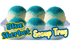 ice cream van sticker Blue Sherbet Scoop Tray trailer decal (choose size)