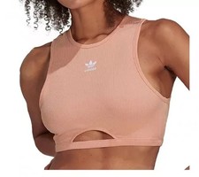 ADIDAS ORIGINALS SPORTS BRA - PINK Yoga , Gym, Work Out Top - RRP £24.99