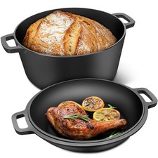 5.5QT Cast Iron Dutch Oven Pot