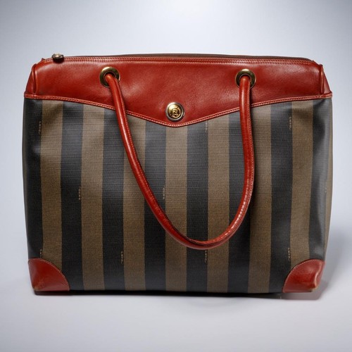 Fendi brown striped leather - fendi,