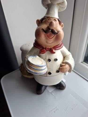 Vintage ceramic fat chef salt - ceramic,
