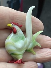 Vintage Mini Glass Cockerel