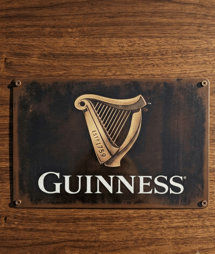 Guinness gold harp - gold, metal