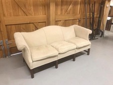 Pair camel back settees - a,
