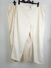 M&S Women's Trousers Size 20 Long Bundle x 2 Parachute  White Ecru New F2