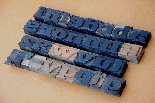 Alphabet letterpress - a-z,