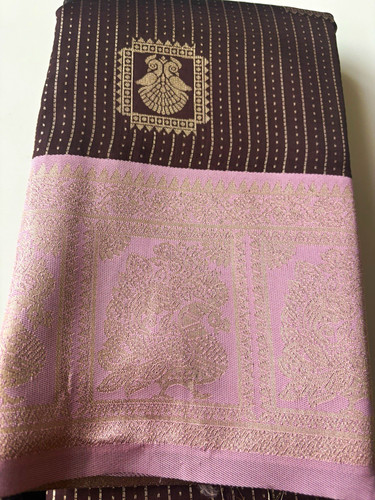 Purple black gold silk paisley - silk,