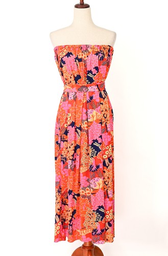 Vintage 70s orange blue - &, pink