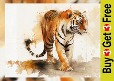 Majestic Tiger, Watercolor