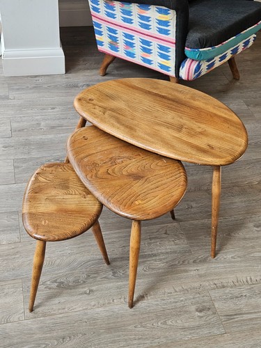 Blonde ercol pebble nest - pebble,
