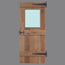 Solid Oak Ledged Doors - Glass Doors - Custom Glazed Door - Bead & Butt