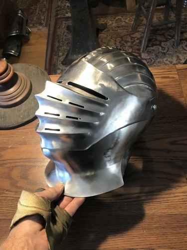 Medieval knight close - close, helmet