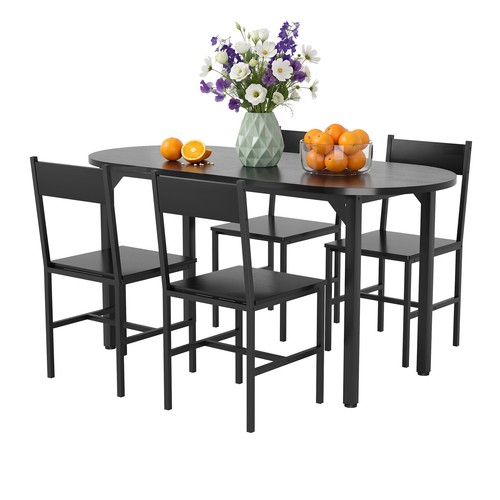 Piece oval dining table set - 5-piece,