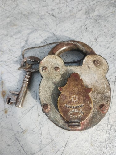 Antique iron brass padlock - antique,