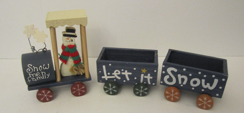 Vintage christmas wooden train - vintage,