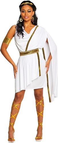 Women white toga costume - s,