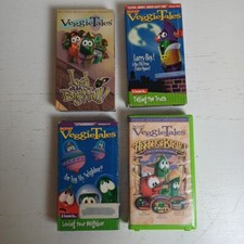LOT OF 4 VEGGIE TALES VHS
