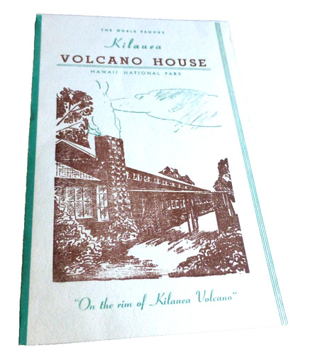 Vintage menu hawaii - vintage, kilauea