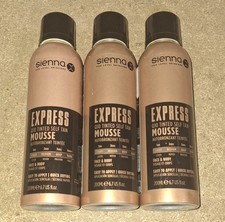 3 X SIENNA X EXPRESS Q10 TINTED Face And Body SELF TAN MOUSSE 200ml Brand New 