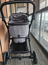 Grey pram with adjustable - grey,