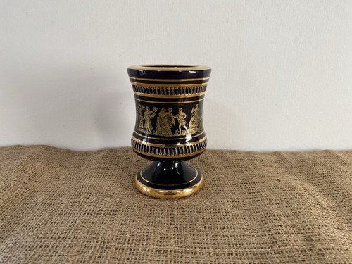 Vintage greek vase 24k gold - vase,