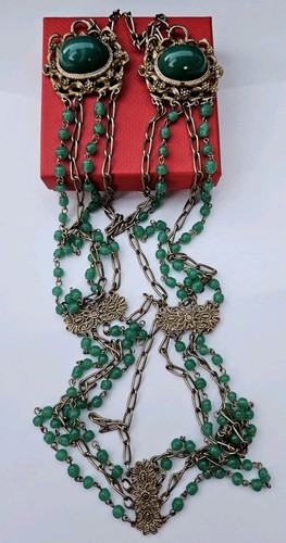 Vintage czech art green glass - vintage,