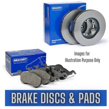 Front Brake Discs and Pads Set FOR MERCEDES CLK 209 2.6 02->05 240 BFit