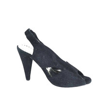 Red Herring Neeled Sandals Retro Faux Suede Cut Out Cone Heel Size UK 5 EUR 38