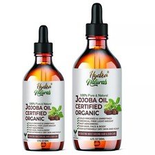 Jojoba Oil Certified Organic for Hair Body Skin Face Pure Natural Cold Pressed