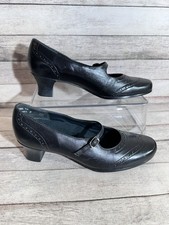 Munro American Womens Isabel Saddle Black Leather Mary Jane Dress Shoes 8.5 $160