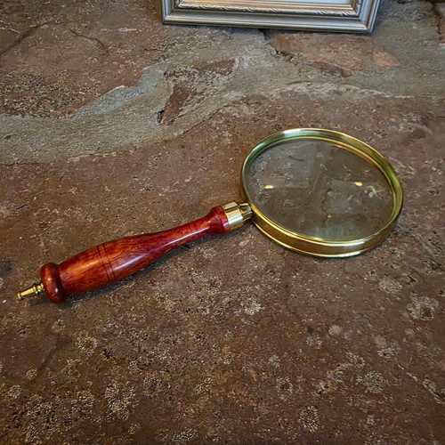 Vintage brass wood handheld - vintage,