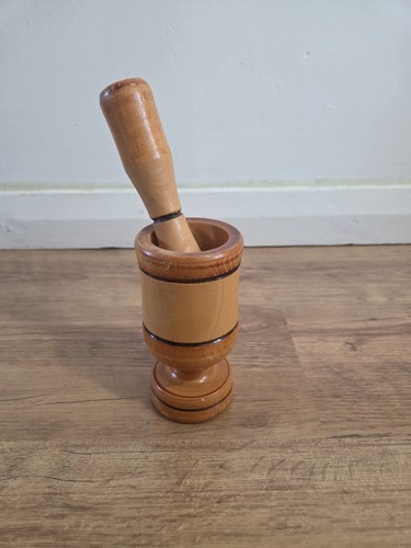 Vintage wooden mortar and - wooden,