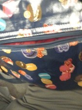 Anna Smith Satchel New York Art Design Bag Leather With Shoulder Strap Used GC