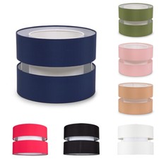 Ceiling Light Shade Easy Fit Small Dual Drum Pendant Living Room Lampshade Lamp
