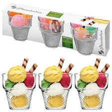 3 6 Glass Dessert Mini Cornet
