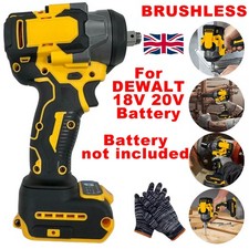 800Nm Cordless Impact Wrench for Dewalt 18V Battery 1/2" Brushless Electric  UK