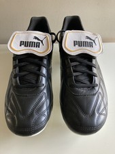 Puma King Leather SG Football Boots Black  UK 8 Mixed Soles - Amazing condition 