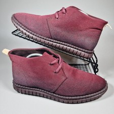 Clarks Torhill Desert Ankle Boots Womens Dark Red Black Comfort Shoes Size 6.5 