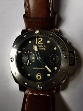 Marina Militaire Italian Naval Diver Sub Style Automatic Watch Matt Black Dial