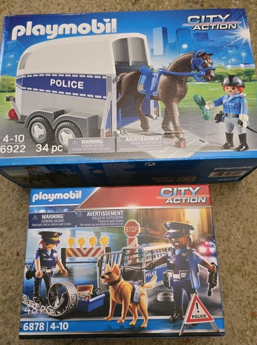 Bnib playmobil police with - bnib,