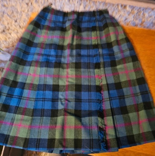 Vintage plaid green and - and, blue