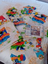 Vintage Disney Mickey Mouse Large Linen Bundle Pacific/Walt Disney Excellent