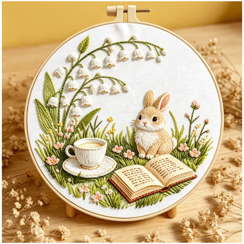 Embroidery hoop kit 20cm - embroidery, 20cm/7.87"