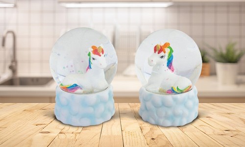 Rainbow unicorn glitter - 2-pc,