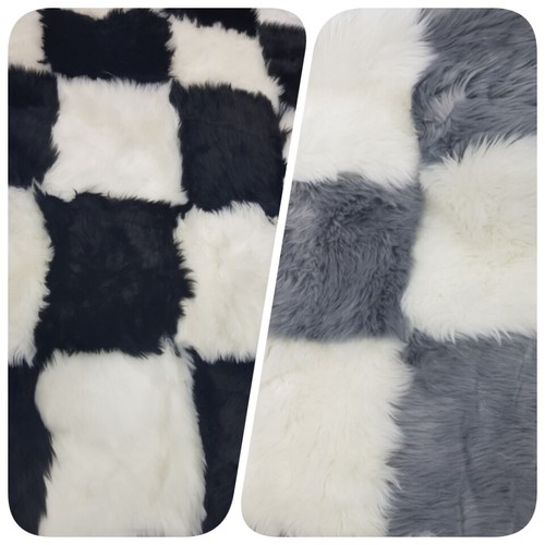 Fluffy faux fur sheepskin - faux,