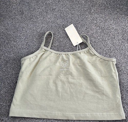 Pink soda khaki crop vest - soda, top