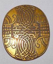 Vintage Celtic Brooch Etched