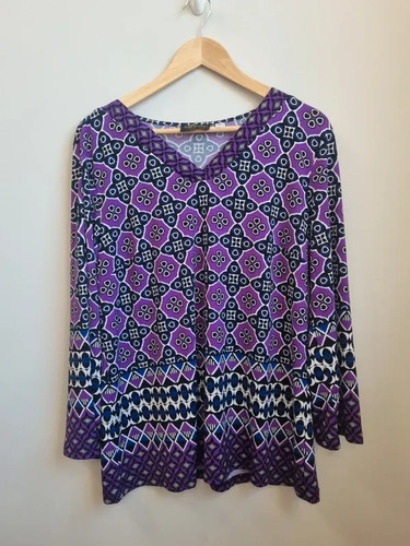 Bob mackie purple geometric - bob,