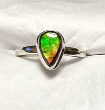 Natural Canadian Ammolite Ring